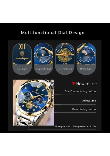 D Poedagar Poedagar 996 Moda Kuvars Erkek Izle Paslanmaz Çelik Erkek Lüks Kol Saatleri Erkekler Için Üst Marka Iş Su Geçirmez Tarih Izle (Yurt Dışından) indirimleri