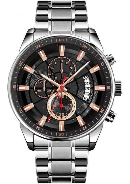 Gül Altın + Siyah Moda 2023 Yeni Ürün Su Geçirmez Aydınlık Erkek Kuvars Izle Büyük Kadran Çok Fonksiyonlu Paslanmaz Çelik Kayış Kuvars Izle (Yurt Dışından) modelleri