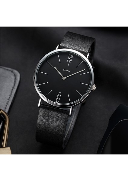 B Kahverengi B Yazole 506 Izle Erkekler Su Geçirmez Ultra Ince Kuvars Izle Erkekler Için Moda Basit Siyah Erkekler Izle Erkek Kol Saati Montre Homme (Yurt Dışından)