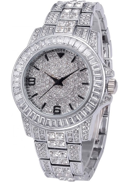 Gül Altın Lüks Buzlu Out Erkekler Kuvars Izle Tam Cz Taşlar Gümüş Altın Pırlanta Bilek Takı Büyük Arama Erkekler's Yaratıcı Kol Saatleri (Yurt Dışından) fırsatları