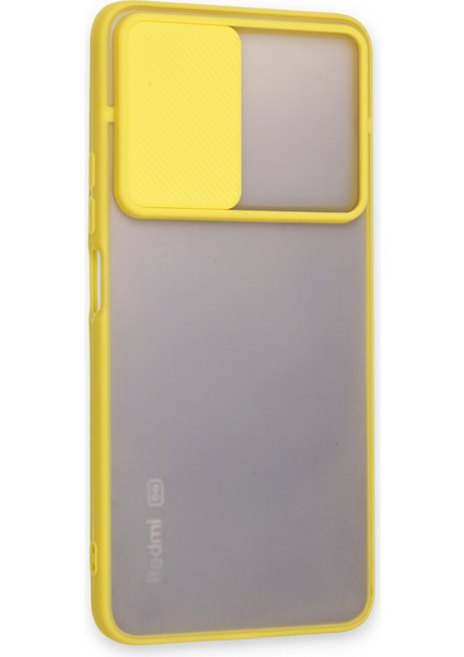 Xiaomi Redmi Note 11 Pro Plus 5g Kılıf Palm Buzlu Kamera Sürgülü Silikon - Sarı 300099