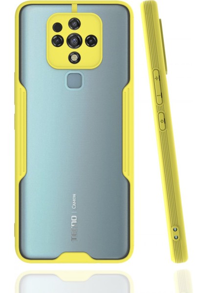 Tecno Camon 16 Kılıf Platin Silikon - Sarı 300099