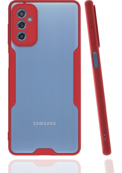 Samsung Galaxy M52 5g Kılıf Platin Silikon - Kırmızı 300099
