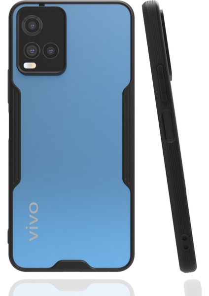 Vivo Y21S Kılıf Platin Silikon - Siyah 300099