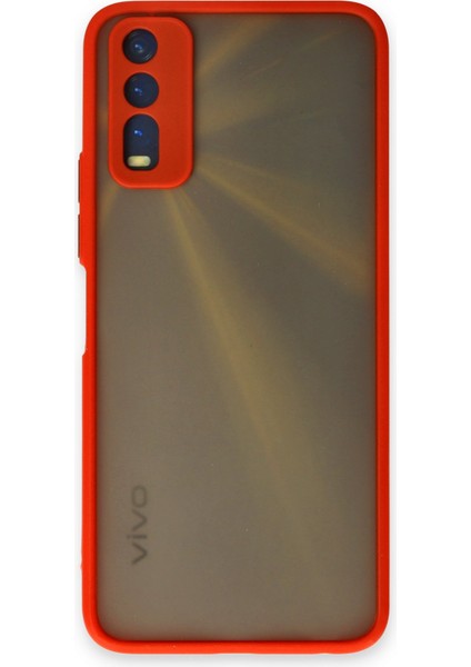 Vivo Y20 Kılıf Montreal Silikon Kapak - Kırmızı 300099