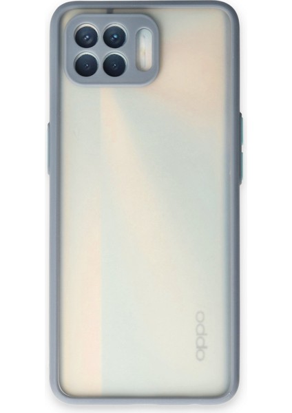 Oppo Reno 4 Lite Kılıf Montreal Silikon Kapak - Gri 300099