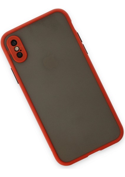 Iphone Xs Kılıf Montreal Silikon Kapak - Kırmızı 300099