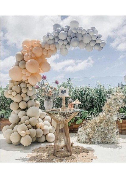 Retro Deniz Kumu Somon Fırtına Mavisi Balon Zincir Seti