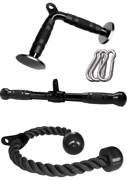 Triceps Halat - V Bar - Lat Triceps Bar -Lat Pulldown Bar - Handle Bar - Triceps Aparat Seti