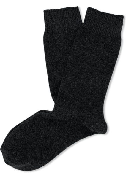 Endémique Studio The Wool Plain Charcoal-Kadın Çorap