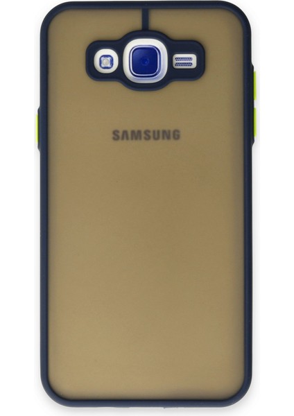 Samsung Galaxy J7 Kılıf Montreal Silikon Kapak - Lacivert 300099