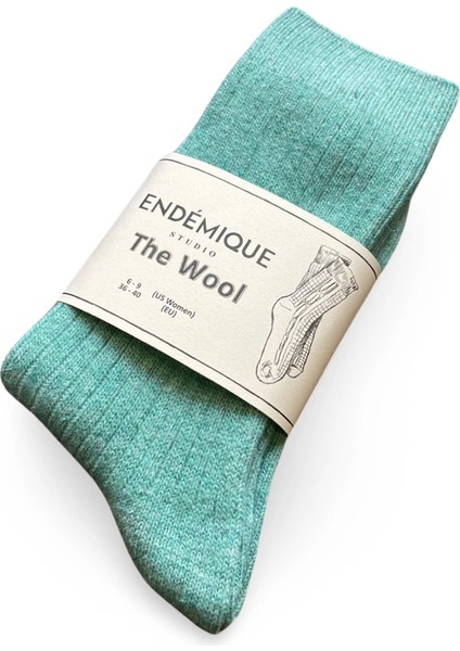 Endemique Studio Endémique Studio The Wool Vl Aqua-Kadın Çorap