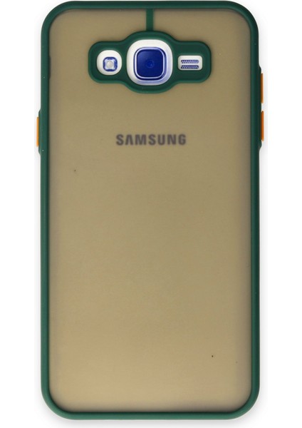 Samsung Galaxy J7 Kılıf Montreal Silikon Kapak - Yeşil 300099