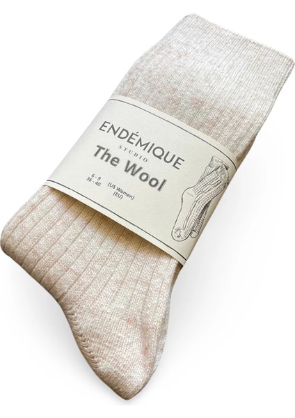 Endemique Studio Endémique Studio The Wool Vl Bone-Kadın Çorap