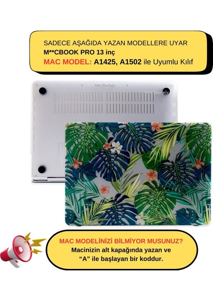 Macbook Pro Kılıf 13 inç Flower01NL (Eski HDMI'lı Model 2012-2015) A1425 A1502 ile Uyumlu
