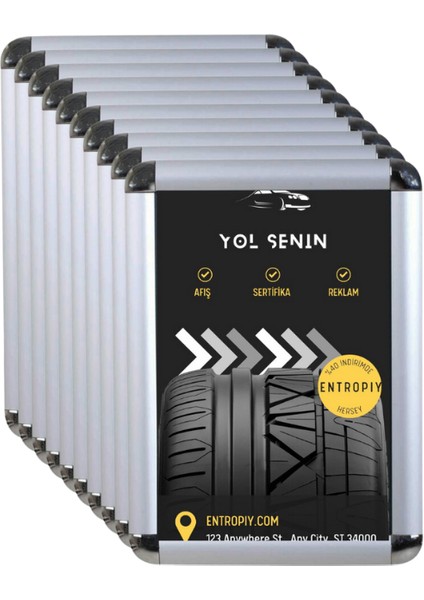 10 Adet - A4 Belge Çerçevesi - Poster Sertifika Sergi Panosu - Aç Kapat Rondo Bağlantılı - Duvar Dekoruna Uygun - Yatay ve Dikey Konum Özellikli