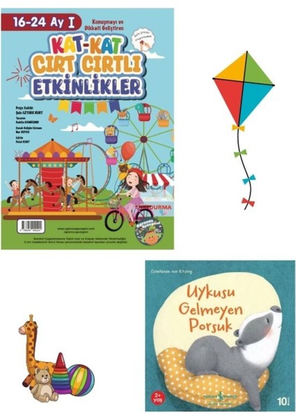 2 Kitap Set, 16-24 Ay Cırt Cırtlı Etkinlik Kitabı ve Iş Kültür Uykusu Gelmeyen Porsuk