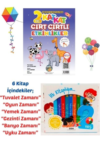 7 Adet Kitap- 2 Yaş Cırt Cırtlı Etkinlikler ve Yapıkredi Yayınları Yky 2 Yaş Kutulu Kitap Seti