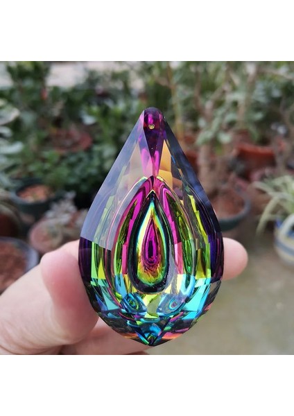 Renk 1 Stil 50 mm Gökkuşağı Kristal Prizma Suncatcher Asılı Dekorasyon Kolye Prizma Lamba Parçaları Asılı Süsler Ev Düğün Parti Dekorasyon (Yurt Dışından)