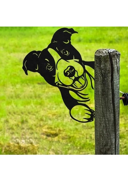 Köpek Stili Çiftlik Gözetleme Inek Balkon Yard Dekoratif Metal Bahçe Sanat Koruyucu Asılı Süsler Karikatür Açık Heykeller Ev Sanat Süsler (Yurt Dışından) fırsatları