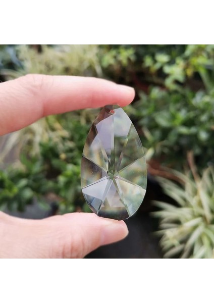 Piriform Stili 38MM 5 Adet mm Kristal Suncatcher Avize Prizma Parçaları Temizle Asılı Kolye Ev Düğün Pencere Noel Dekor Heykelcik Zanaat (Yurt Dışından)