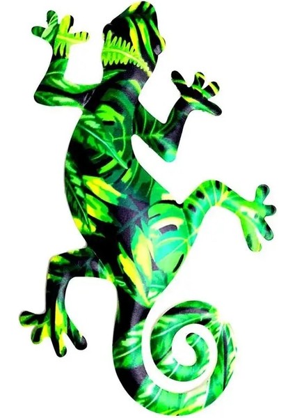 C Stili Metal Gecko Duvar Dekoru Gecko Sanat Zanaat Heykeller Kertenkele Açık Arka Bahçe Sundurma Çim Çit Bahçe Duvar Dekorasyonu Ev Dekor (Yurt Dışından)