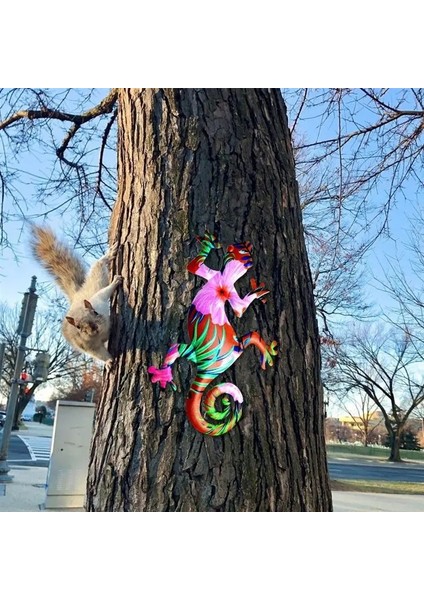 C Stili Metal Gecko Duvar Dekoru Gecko Sanat Zanaat Heykeller Kertenkele Açık Arka Bahçe Sundurma Çim Çit Bahçe Duvar Dekorasyonu Ev Dekor (Yurt Dışından) indirimleri