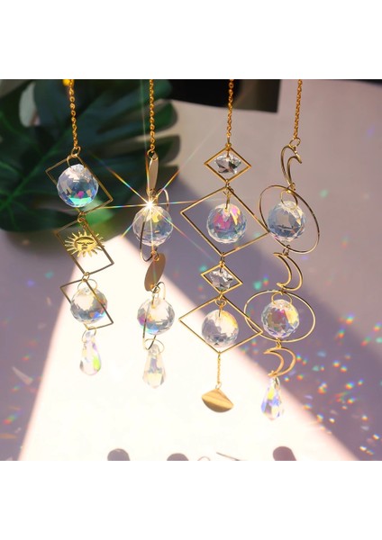 Ay Güneş 06 Stili Kristal Rüzgar Çanları Yıldız Ay Güneş Sanat Kolye Kristal Asılı Dıy El Yapımı Açık Bahçe Pencere Düğün Odası Ev Dekorasyonu (Yurt Dışından) fiyatları
