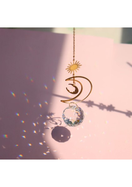 Ay Güneş 06 Stili Kristal Rüzgar Çanları Yıldız Ay Güneş Sanat Kolye Kristal Asılı Dıy El Yapımı Açık Bahçe Pencere Düğün Odası Ev Dekorasyonu (Yurt Dışından) modelleri