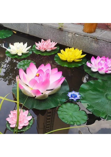 Açık Pembe Tarzı 17 cm Yüzen Yapay Lotus Çiçekleri Veranda Koi Gölet Havuz Akvaryum Ev Bahçe Düğün Parti Tatil Dekorasyon Için Sahte Bitkiler (Yurt Dışından)