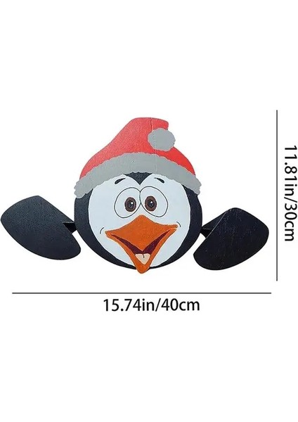 Iskelet Tarzı Noel Baba Çit Peeker Noel Bahçe Dekorasyonu Noel Avlu Ahşap Bahçe Yard Sanat Komik Çit Noel Partisi Dekoru (Yurt Dışından)