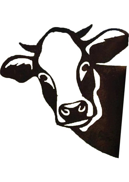 Bir Stil Gözetleme Sığır Kırsal Dekorasyonu Demir Parça Sığır Başı Dekorasyonu Boş Parça Bahçe Dekorasyonu Metal Boğa Başı Dekoru (Yurt Dışından)