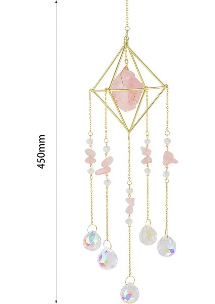 Asılı Dekor 01 Stili Kristal Windchime Süsleme Parlak Ay Kolye Güneş Yakalayıcılar Asılı Doğal Taş Gökkuşağı Yapıcı Açık Bahçe Pencere Ev Dekor (Yurt Dışından)