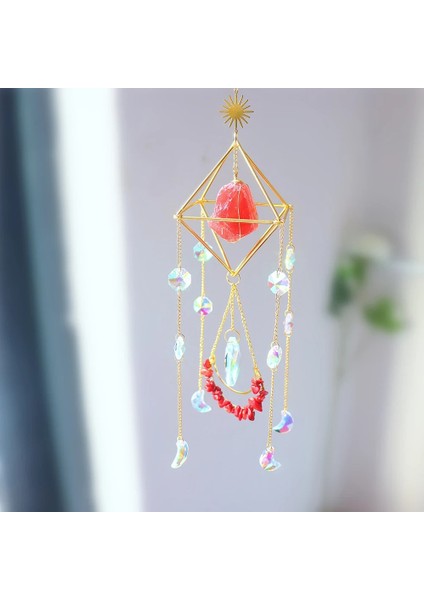 C Stili Kristaller Rüzgar Çanı Prizma Güneş Işığı Yakalayıcı El Yapımı Mücevherat Bahçe Asılı Kolye Süsleme Pencere Perde Ev Dekorasyonu (Yurt Dışından)