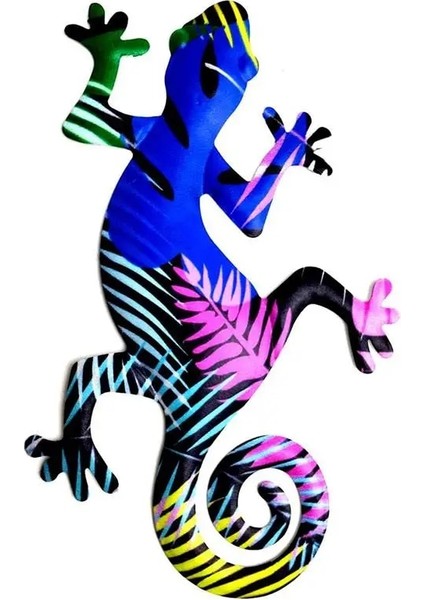 E Stili Metal Gecko Duvar Dekoru Gecko Sanat Zanaat Heykeller Kertenkele Açık Arka Bahçe Sundurma Çim Çit Bahçe Duvar Dekorasyonu Ev Dekor (Yurt Dışından)