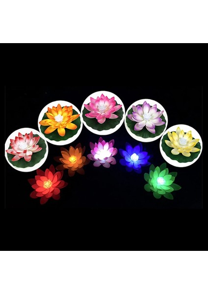 Luoditong Shop Yeşil 18CM Tarzı cm Yapay Yüzen Lotus Güneş Enerjili Gece Lambası LED Enerji Tasarruflu Lotus Lambası Bahçe Havuzu Gölet Çeşmesi Dekorasyonu (Yurt Dışından)