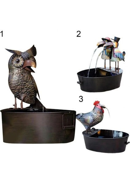 No.1 Tarzı Su Çeşmesi Oynak Rustik Görünüm Reçine Metal Kuş Bahçe Dekor Çeşmesi Canlı Kuş Şekli Yard Sanat Dekor Su Çeşmesi Açık (Yurt Dışından) indirimleri