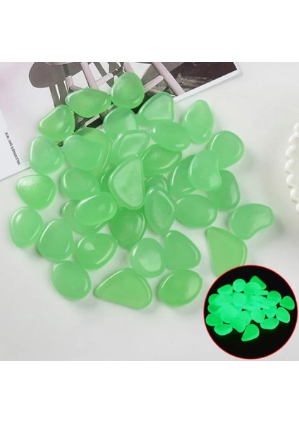 3X50PC Tarzı Adet Aydınlık Taşlar Karanlıkta Parlayan Çakıllar Kayalar Açık Yol Veranda Çim Yürüyüş Yolları Balık Tankı Akvaryum Bahçe Dekoru (Yurt Dışından)