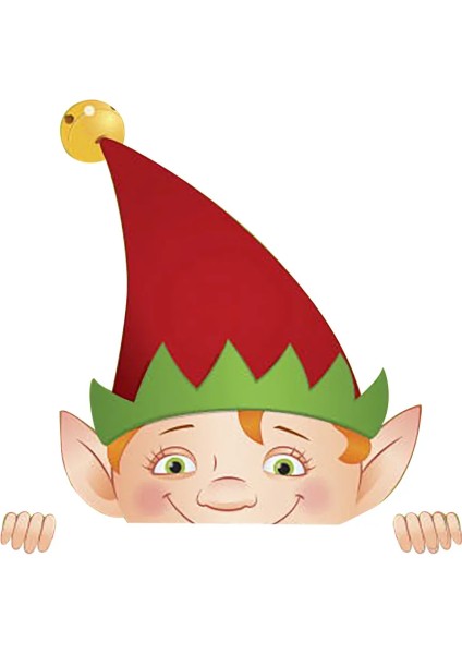 C Stili Büyüleyici Noel Röntgenci Noel Baba Bahçe Çiti Ev Dekorasyonu Noel Baba'nın Elk'inde Peeks Park Çitleri Için Süsler Asma (Yurt Dışından)