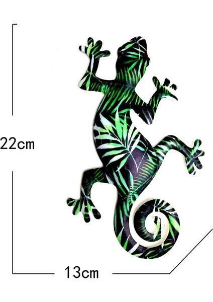 Ben Stil Asılı Duvar Balkon Duvar Resmi Arka Plan Dekorasyon Gecko Heykelcik - Kertenkele Heykeller Açık Metal Asılı Gecko Duvar Sanatı (Yurt Dışından)