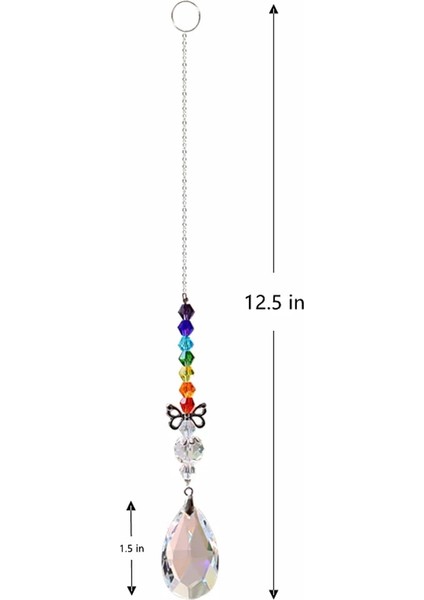 R Stili Dıy Kristal Güneş Yakalayıcılar Avize Kristaller Top Prizma Kolye Gökkuşağı Maker Asılı Çakra Cascade Sunburst (Yurt Dışından)