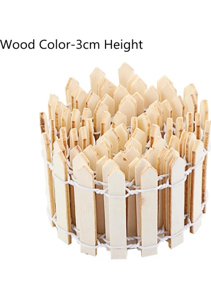 Ahşap 3cm Tarzı Moda Minyatür Ahşap Çit Mini Küçük Çit Peri Bahçe Kiti Dıy Peyzaj Küçük Dekoratif Bahçe Sulu Meyveler Için Fit (Yurt Dışından)