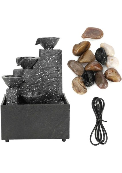 Çeşme Süsleme Stili LED Masaüstü Çeşme Heykelleri Ev USB Şarj Dekorasyon Oturma Odası Çalışma Yeni Çeşme Süs Pil Dahil Değildir (Yurt Dışından) fırsatları