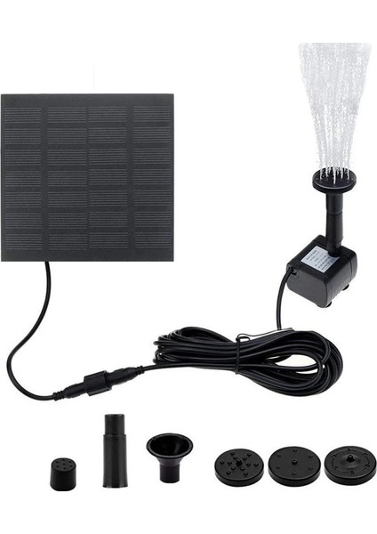 Siyah Stil Güneş Çeşmesi Pompa Su Çeşmesi Kuş Banyosu Gölet Havuz Göleti Açık Yüzme Havuzu Veranda Bahçe Dekorasyonu Için 6 Nozullu (Yurt Dışından) fiyatları