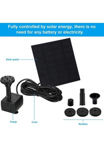 Siyah Stil Güneş Çeşmesi Pompa Su Çeşmesi Kuş Banyosu Gölet Havuz Göleti Açık Yüzme Havuzu Veranda Bahçe Dekorasyonu Için 6 Nozullu (Yurt Dışından) fırsatları