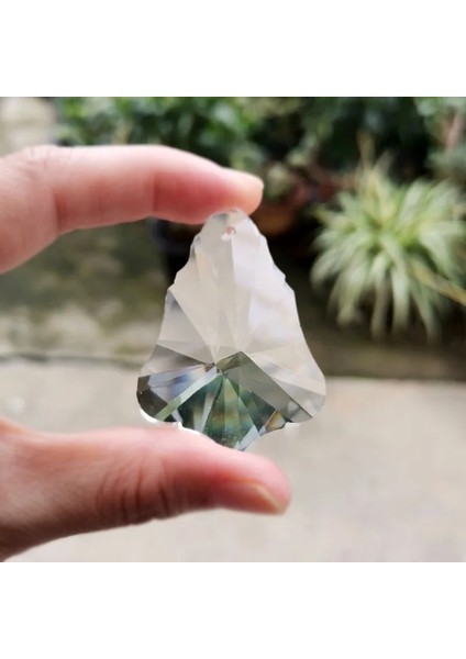 Akçaağaç Yaprağı Stili 38MM 5 Adet mm Kristal Suncatcher Avize Prizma Parçaları Temizle Asılı Kolye Ev Düğün Pencere Noel Dekor Heykelcik Zanaat (Yurt Dışından)