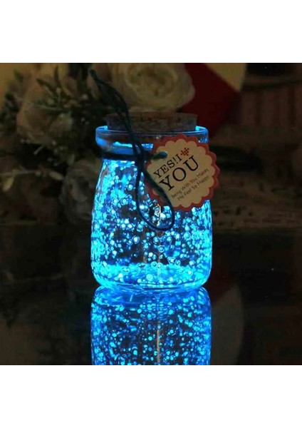 Turkuaz Tarzı 10G Parti Dıy Floresan Aydınlık Parçacıklar Glow Pigment Parlak Çakıl Noctilucent Kum Karanlıkta Parlayan Kum Tozu El (Yurt Dışından)