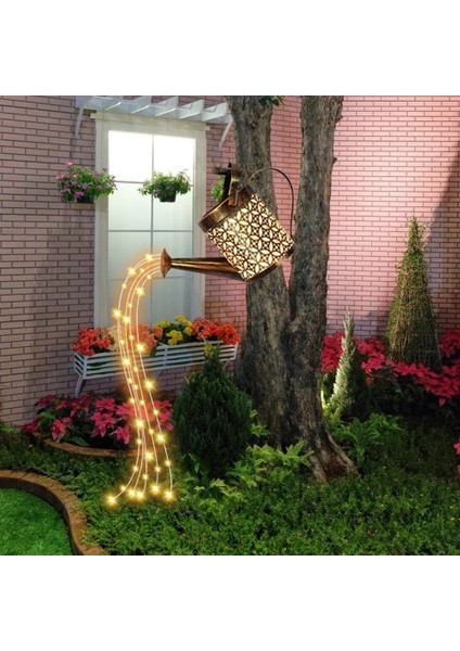 Braket Stili ile Ben Işıklı Sanat Sulama Kovası, Suya Dayanıklı Şelale Işıkları Açık Kapalı Ağaç Dekorasyonu Için Çalıştırılır Peri Işık Bahçe Dekoru (Yurt Dışından) indirimleri