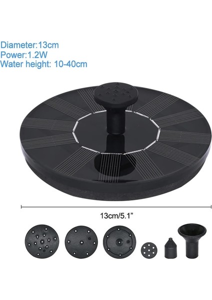 Siyah Stil Yaratıcı Patlama Mini Güneş Çeşmesi Açık Yüzer Havuz Gölet Çeşmesi Bahçe Dekorasyonu Kuş Banyosu Su Pompası Çeşmesi (Yurt Dışından) indirimleri