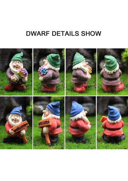 F Stili Mini Yedi Cüceler Moss Mikro Peyzaj Masal Bahçe Süsleri Diy El Sanatları Figürinler Bonsai Mikro Peyzaj Dekorasyonu (Yurt Dışından) fırsatları